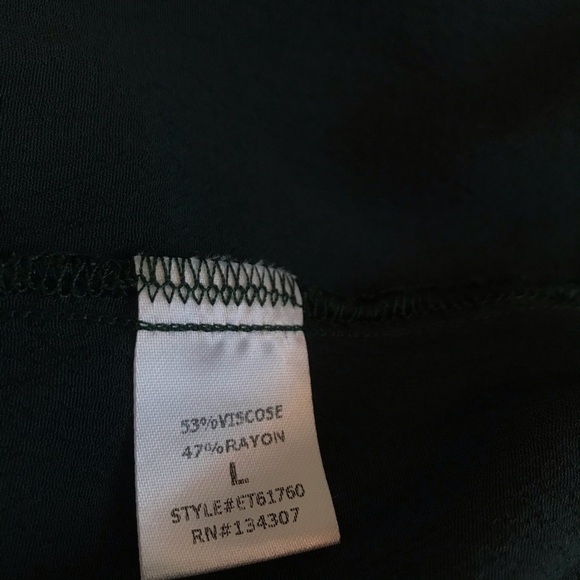 The Impeccable Pig Dark Green Cold Shoulder Blouse - Picture 4 of 4